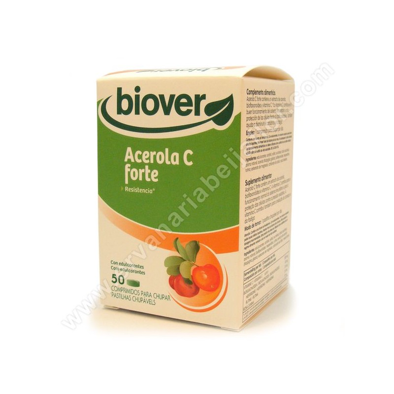 Biover Acerola C forte 500mg 50 comprimidos