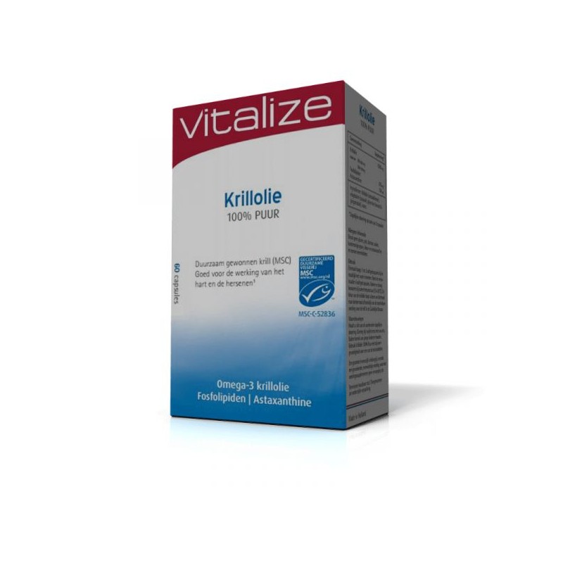 Vitalize Óleo de Krill 100% Puro 60 Cápsulas