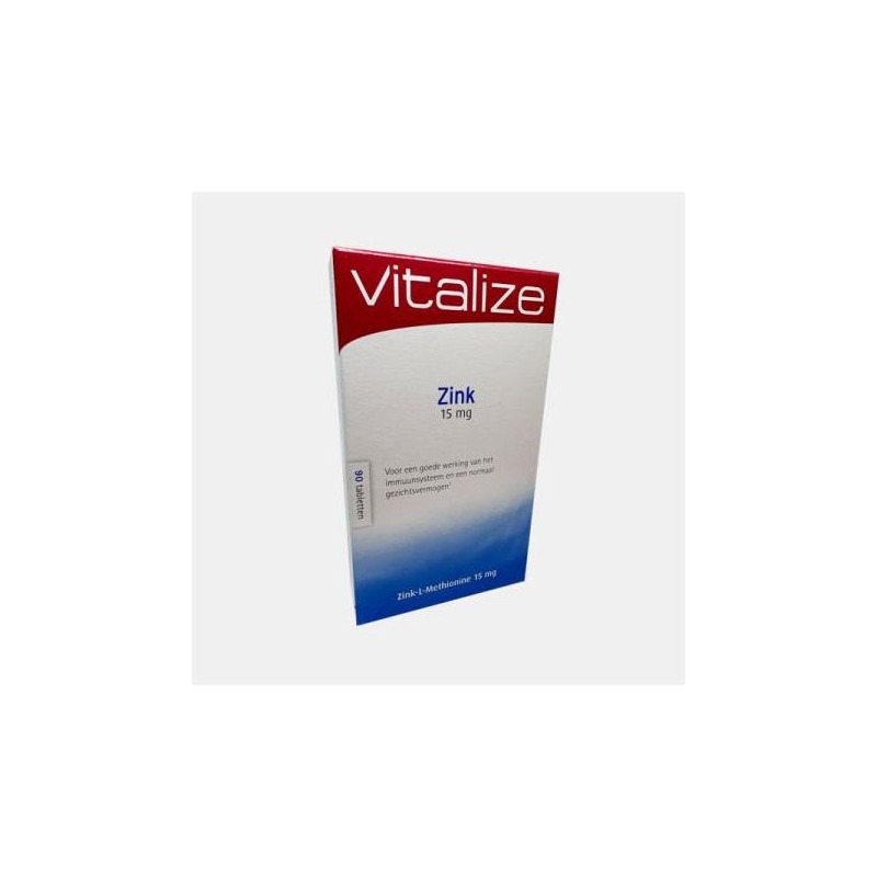 Vitalize Zink 15mg (Zinco 15mg) 90 Comprimidos