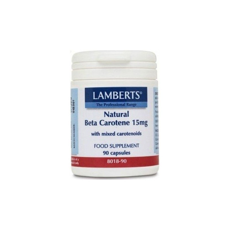 Lamberts Beta Caroteno Natural 15mg 90 Cápsulas