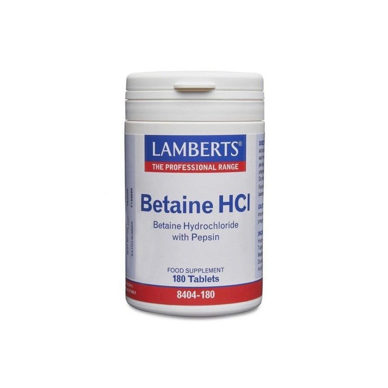 Lamberts Betaine HCl Pepsina 180 comprimidos