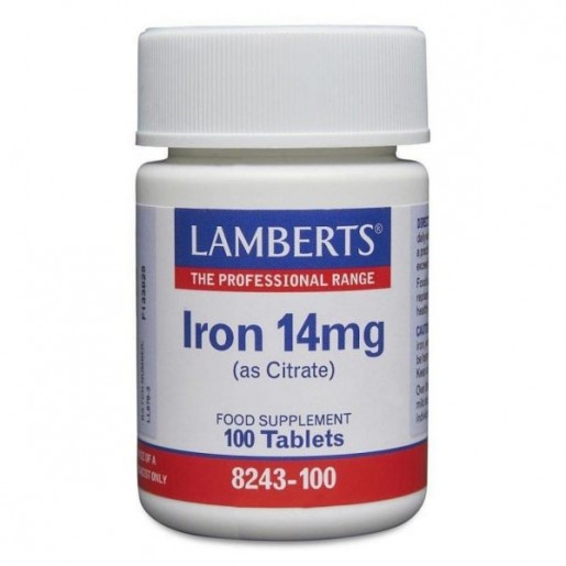 Lamberts Iron 14mg 100 Comprimidos