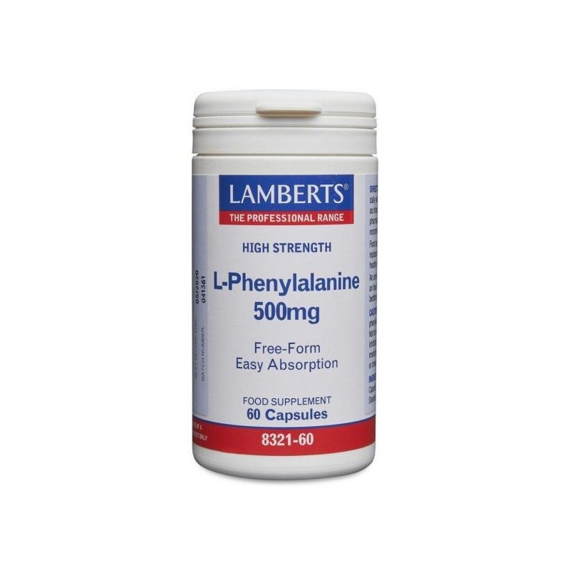 Lamberts L-Phenylalanine 500mg 60 cápsulas