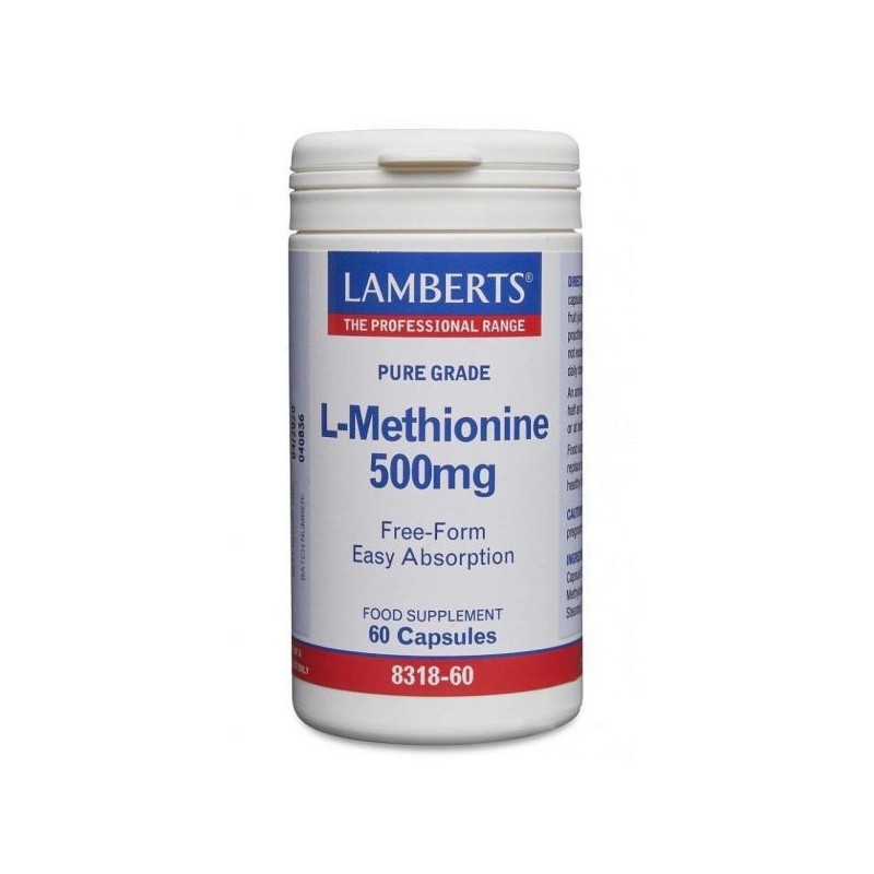 Lamberts L-metionina 500mg 60 Cápsulas
