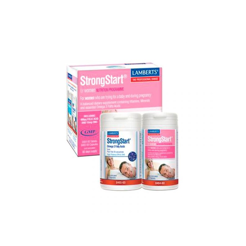 Lamberts Pack Strongstart Woman 60 Comprimidos e Omega 3 60 Cápsulas