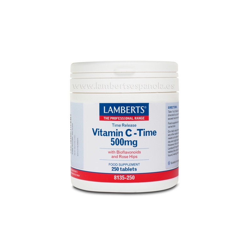 Lamberts Vitamina C Time Com Bioflavonóides 500mg 250 Comprimidos