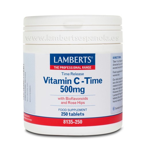 Lamberts Vitamina C Time Com Bioflavonóides 500mg 250 Comprimidos