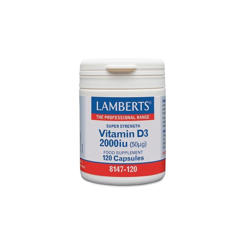 Lamberts Vitamina D 2.000 Ui (50 µg) 120 Cápsulas