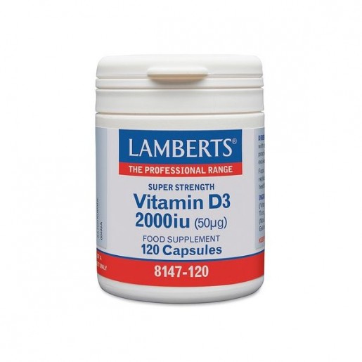 Lamberts Vitamina D 2.000 Ui (50 µg) 120 Cápsulas