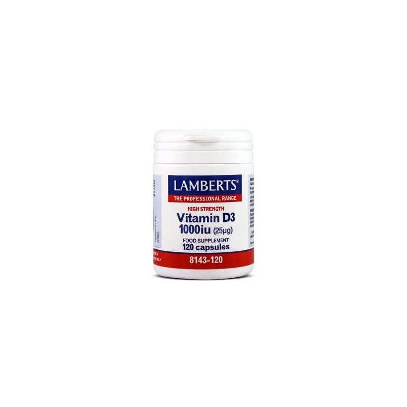 Lamberts Vitamina D3 1000ui (25 µg) 120 Cápsulas