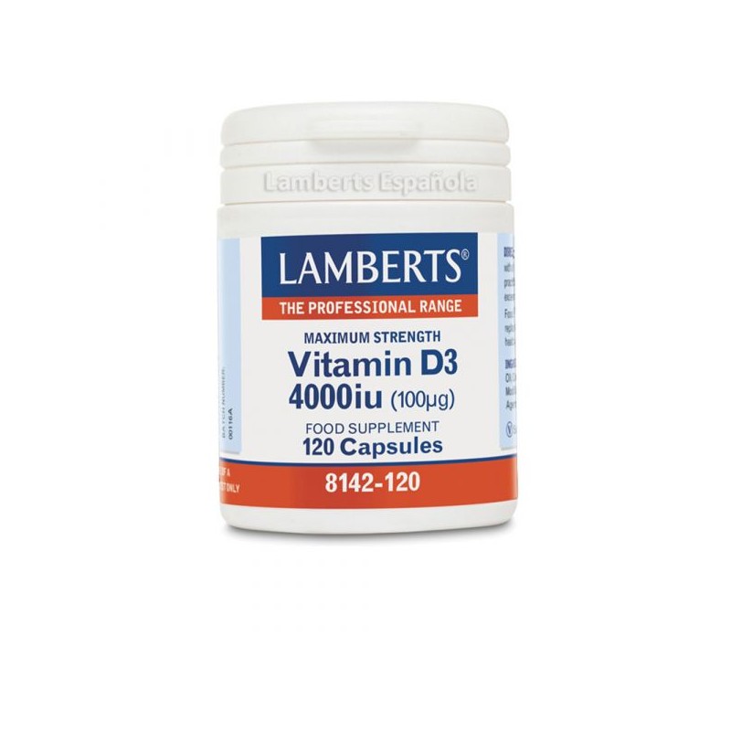 Lamberts Vitamina D3 4000ui 100mcg 120 cápsulas