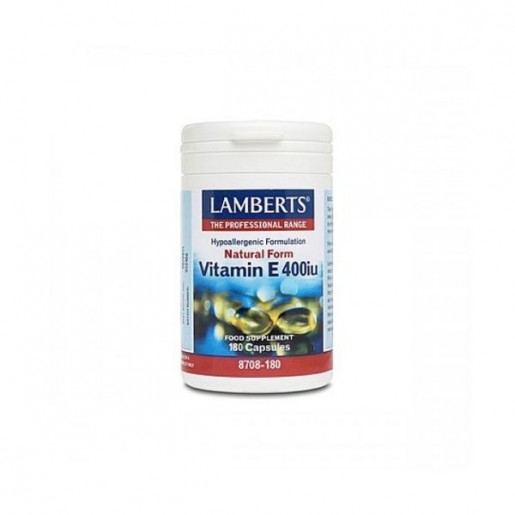 Lamberts Natural Vitamina E 400 UI 180 Cápsulas