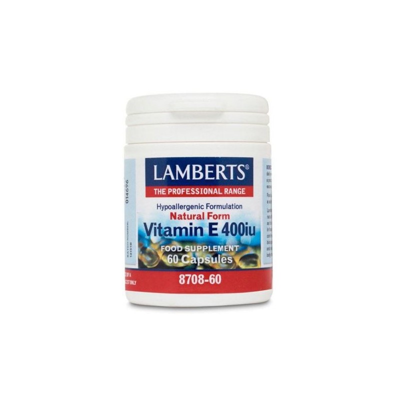 Lamberts Vitamin E 400Ui 60 cápsulas