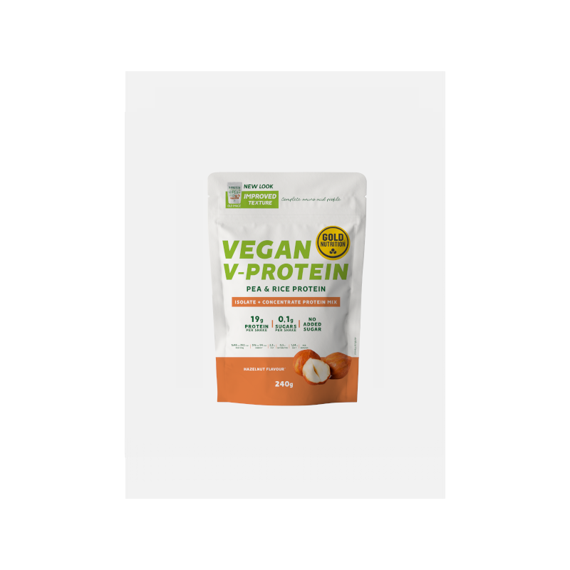 Gold Nutrition V-protein Pea & Rice Protein 240g Avelã