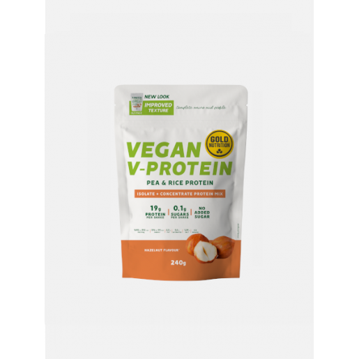 Gold Nutrition V-protein Pea & Rice Protein 240g Avelã