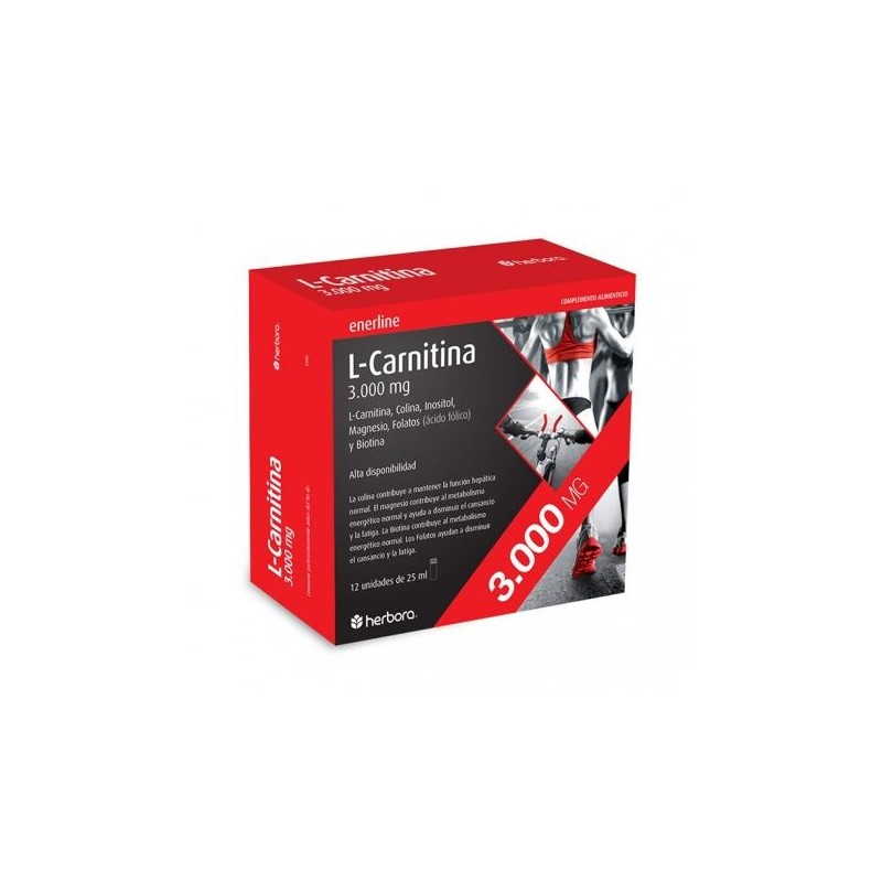Herbora L-Carnitina 3000mg 12 Ampolas