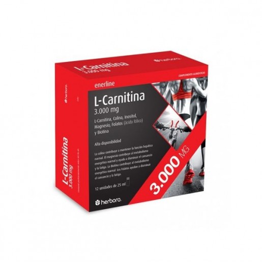 Herbora L-Carnitina 3000mg 12 Ampolas