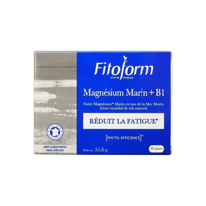 Fitoform Magnesio Marinho + Vitamina B1 30 comprimidos