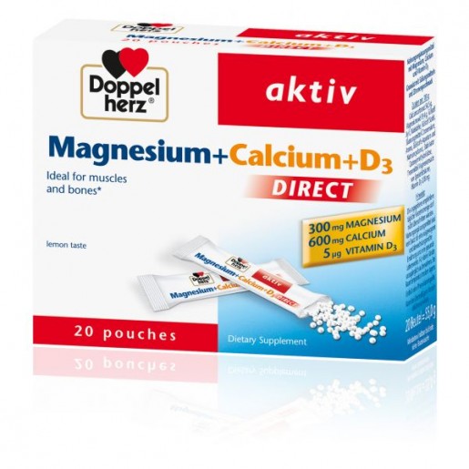 Doppel herz AKTIV Magnésio + Calcio + D3 20 saquetas
