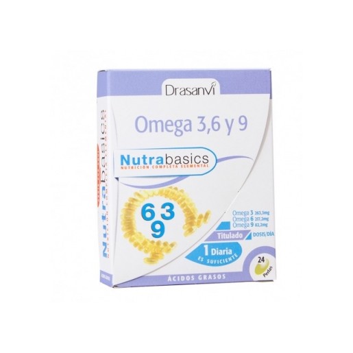 Nutrabasics Omega 3,6 y 9 - 24 caps