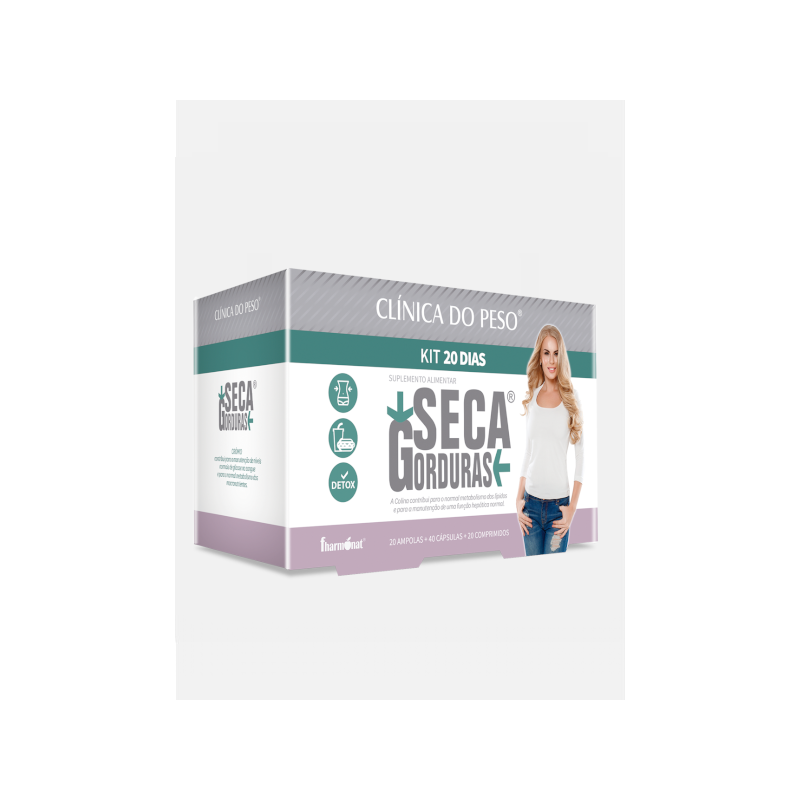 Fharmonat Seca Gorduras Kit 20 Dias 20 Ampolas + 40 Cápsulas + 20 Comprimidos