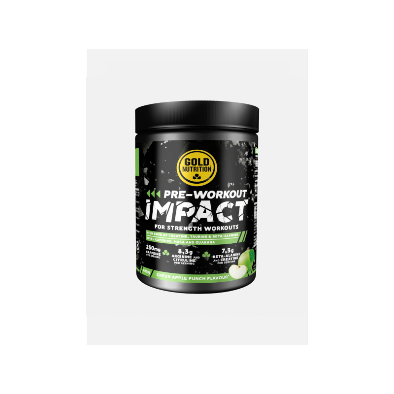 PRE-WORKOUT IMPACT GREEN APPLE – 400G – GOLD NUTRITION