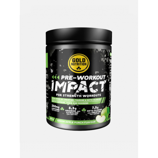 PRE-WORKOUT IMPACT GREEN APPLE – 400G – GOLD NUTRITION
