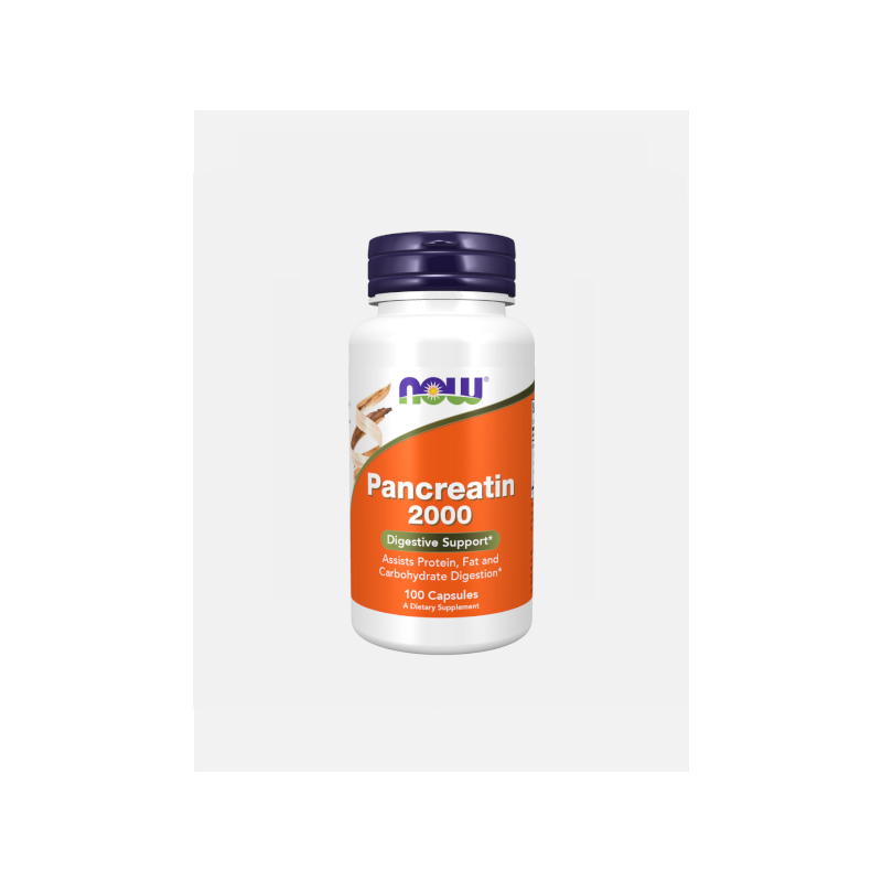 Now Pancreatin 10x 200mg 100 Cápsulas