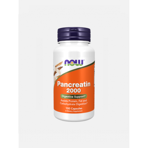 Now Pancreatin 10x 200mg 100 Cápsulas