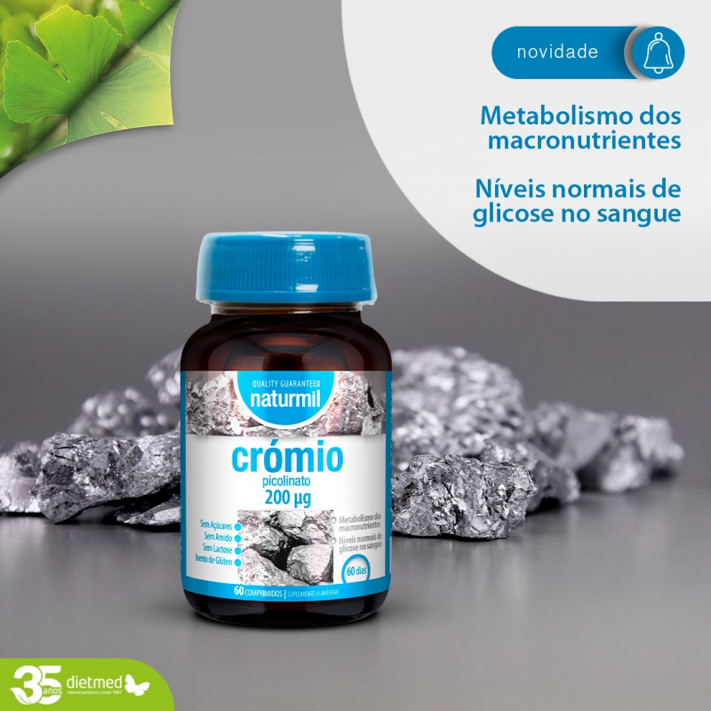 Naturmil Picolinato Cromo 200ug 60 Comprimidos