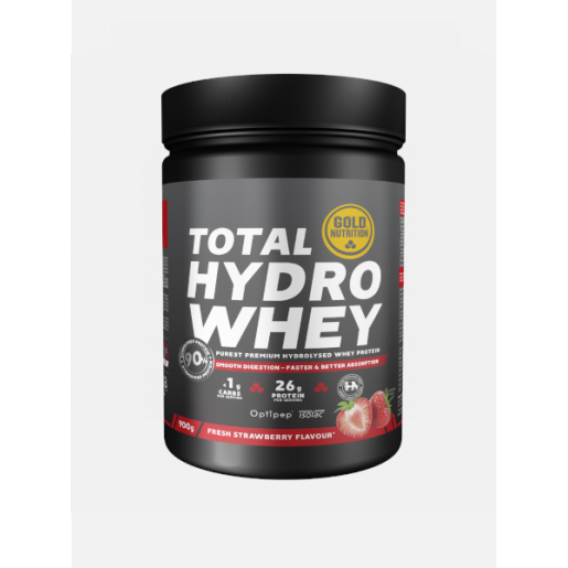 Gold Nutrition Total Hydro Whey 900gr Morango