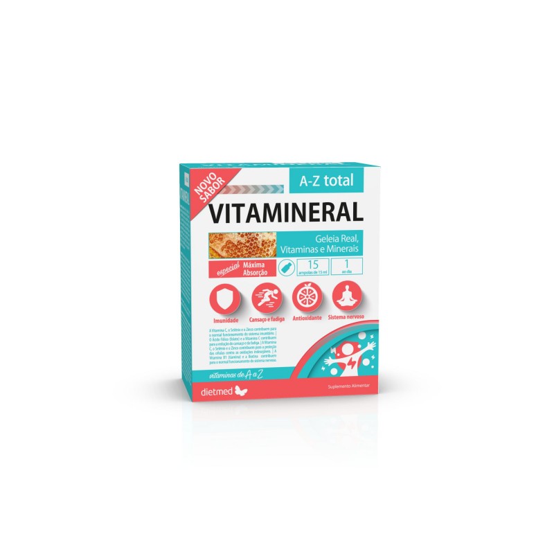Dietmed Vitamineral A-Z total - 15 ampolas
