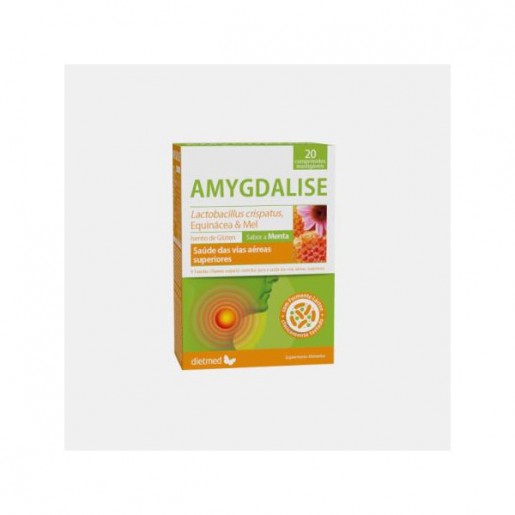 DIETMED® AMYGDALISE SABOR MENTA 20 COMPRIMIDOS MASTIGAVEIS