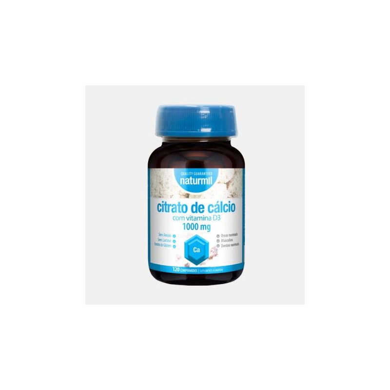 Naturmil Citrato de Cálcio 1000mg 120 Comprimidos