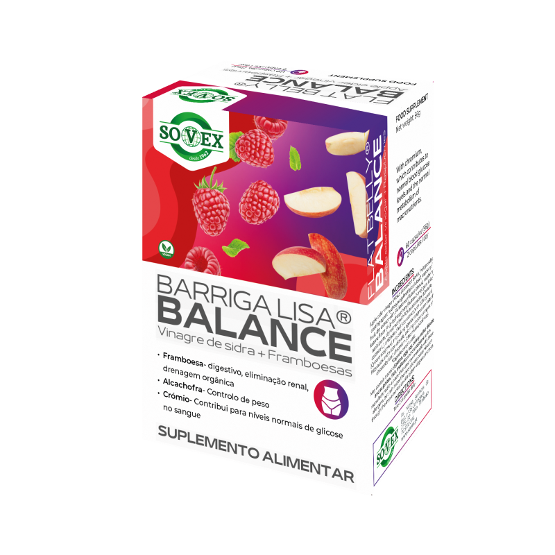 Sovex Barriga Lisa Balance Vinagre sidra+ frambuesas 60 caps