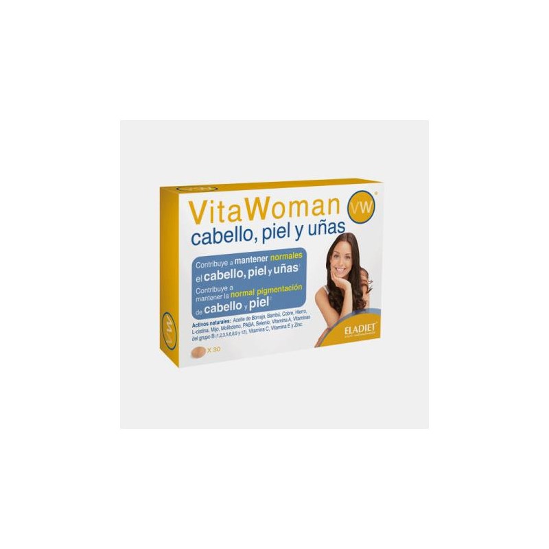 ELADIET VITAWOMAN CABELO PELE UNHAS 30 COMPRIMIDOS