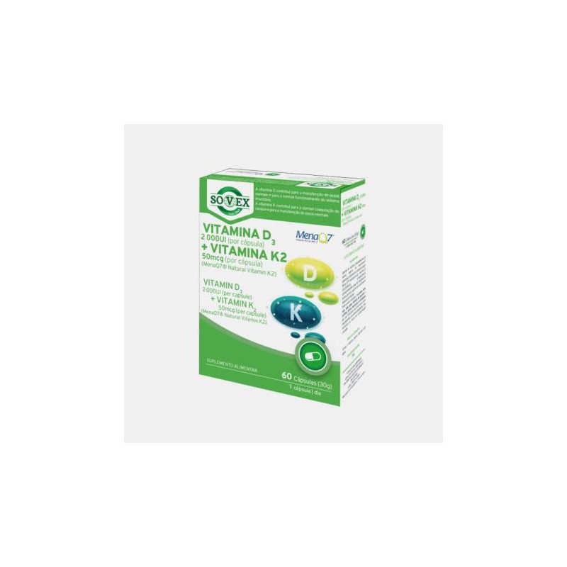 SOVEX® VITAMINA D3 + K2 60 CAPSULAS