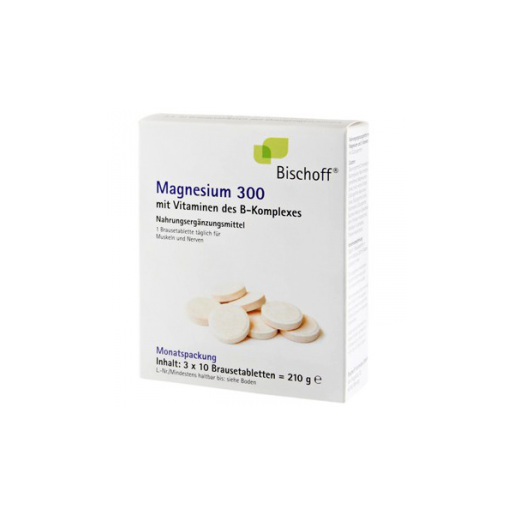 BISCHOFF - MAGNESIUM 300 + VIT B COMPLEX 30 COMP EFERVESCENTES